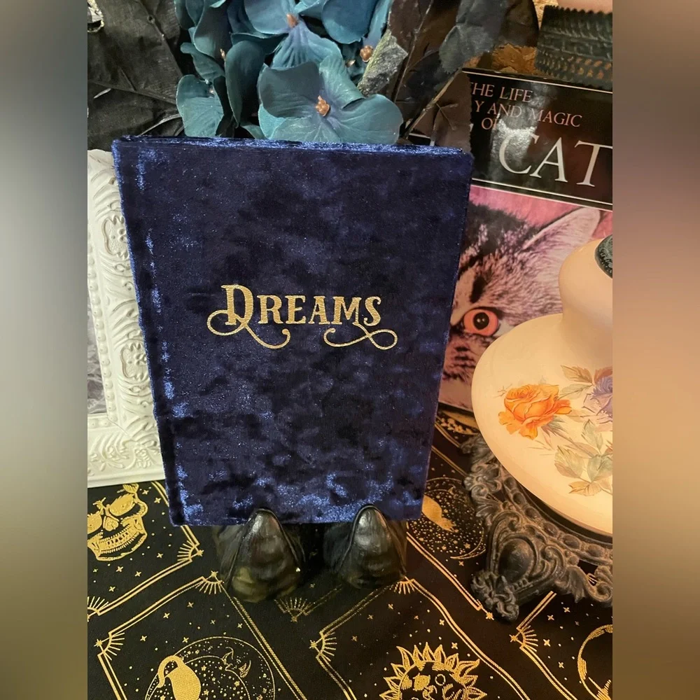 NWOT ECCOLO Blue Velvet Covered DREAMS Journal